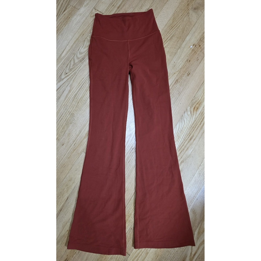 Lululemon Groove Super High Rise Flared Pant Nulu Cayenne Red W5FG2S Size 4